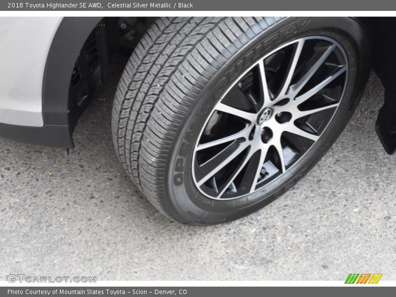 Celestial Silver Metallic / Black 2018 Toyota Highlander SE AWD