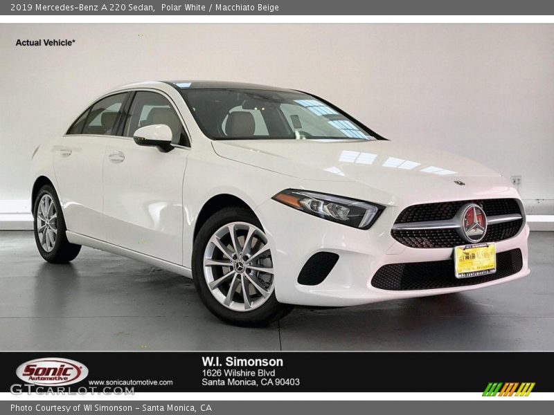 Polar White / Macchiato Beige 2019 Mercedes-Benz A 220 Sedan