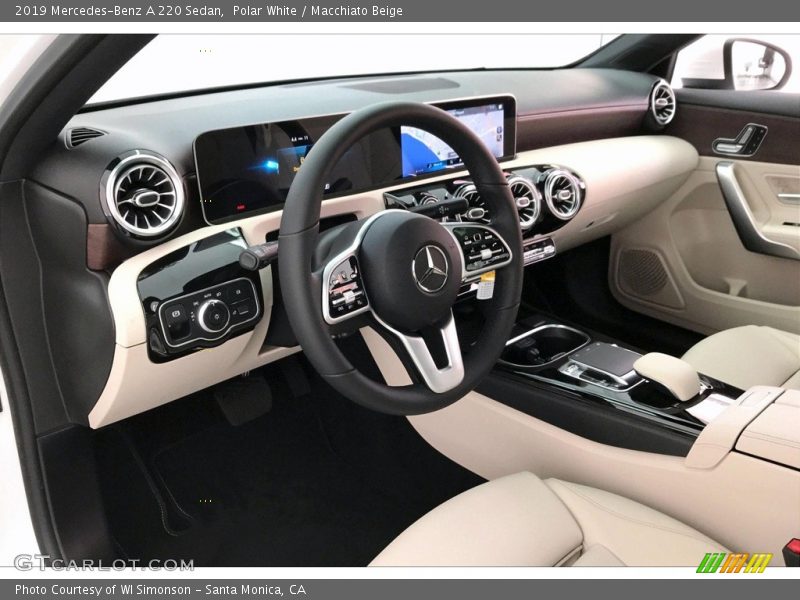 Polar White / Macchiato Beige 2019 Mercedes-Benz A 220 Sedan