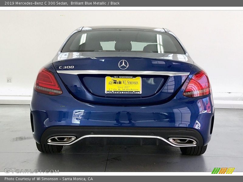 Brilliant Blue Metallic / Black 2019 Mercedes-Benz C 300 Sedan