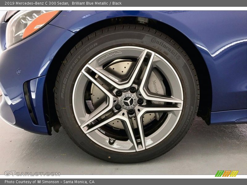 Brilliant Blue Metallic / Black 2019 Mercedes-Benz C 300 Sedan
