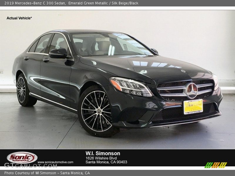 Emerald Green Metallic / Silk Beige/Black 2019 Mercedes-Benz C 300 Sedan