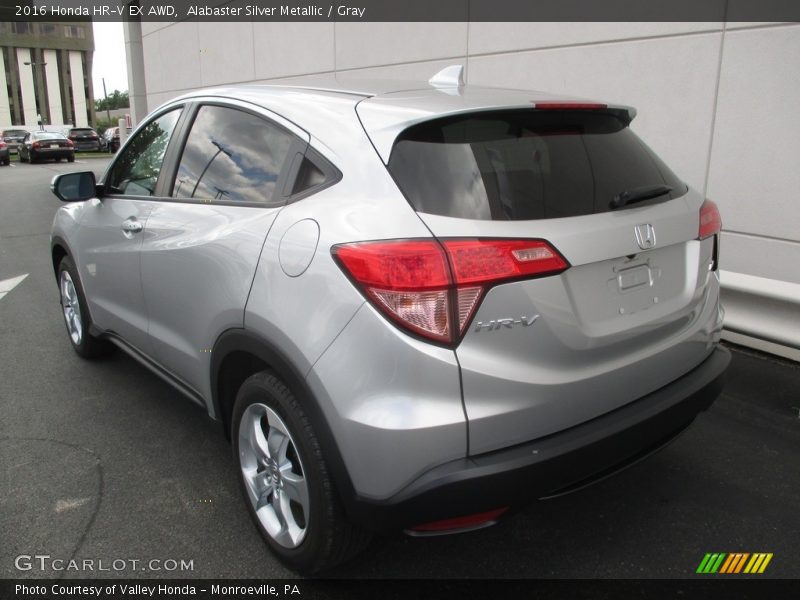 Alabaster Silver Metallic / Gray 2016 Honda HR-V EX AWD