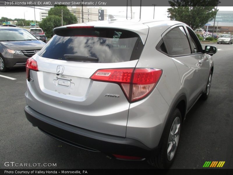 Alabaster Silver Metallic / Gray 2016 Honda HR-V EX AWD