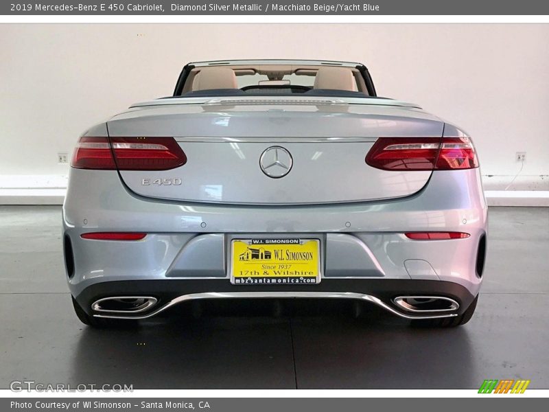 Diamond Silver Metallic / Macchiato Beige/Yacht Blue 2019 Mercedes-Benz E 450 Cabriolet
