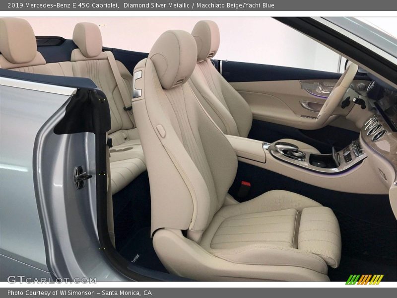 Diamond Silver Metallic / Macchiato Beige/Yacht Blue 2019 Mercedes-Benz E 450 Cabriolet