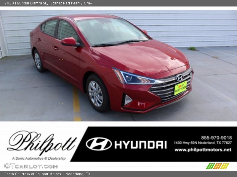Scarlet Red Pearl / Gray 2020 Hyundai Elantra SE