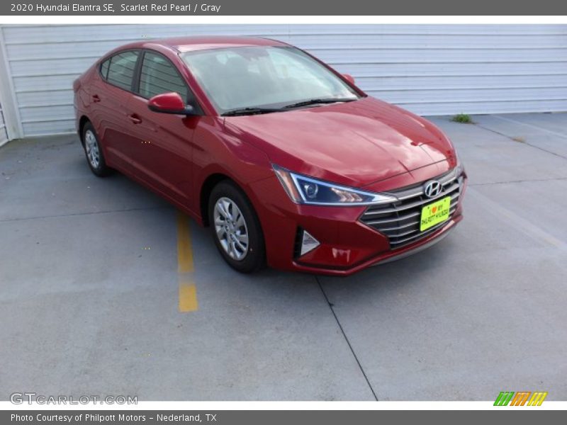 Scarlet Red Pearl / Gray 2020 Hyundai Elantra SE