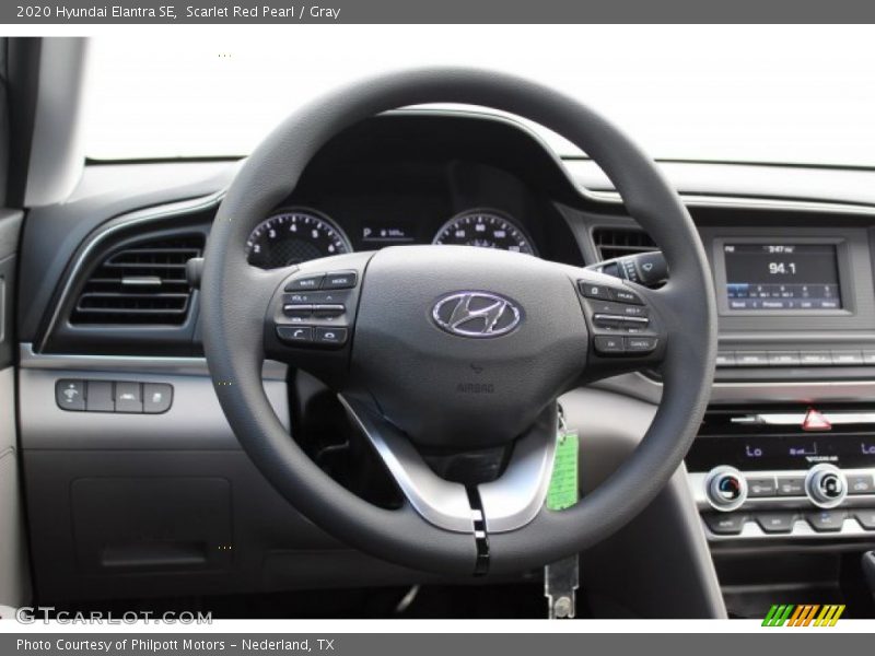 Scarlet Red Pearl / Gray 2020 Hyundai Elantra SE