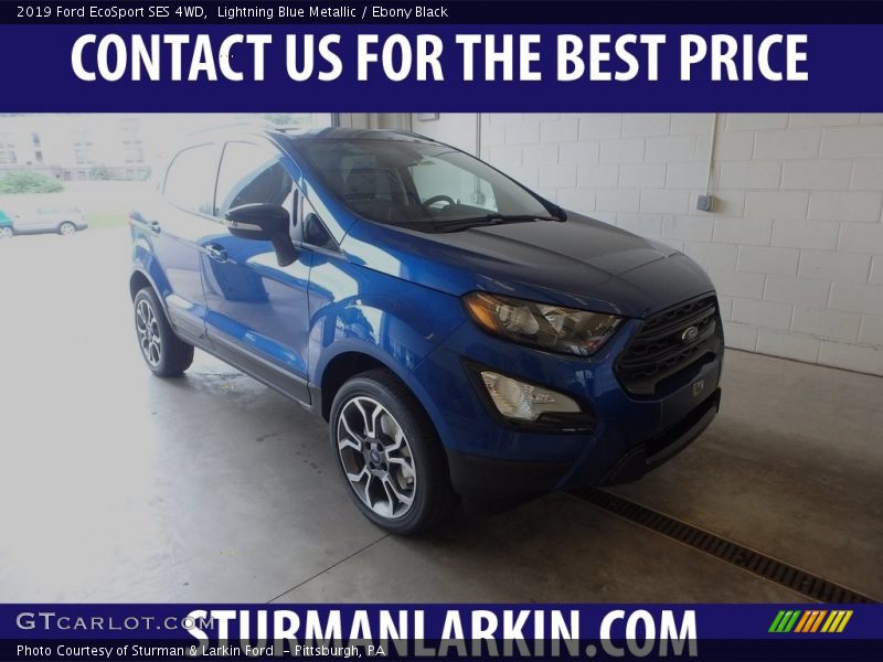 Lightning Blue Metallic / Ebony Black 2019 Ford EcoSport SES 4WD