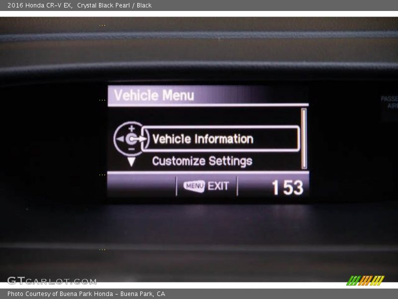 Crystal Black Pearl / Black 2016 Honda CR-V EX