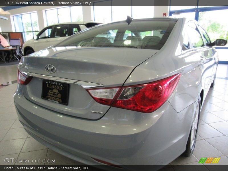 Radiant Silver / Gray 2012 Hyundai Sonata Limited