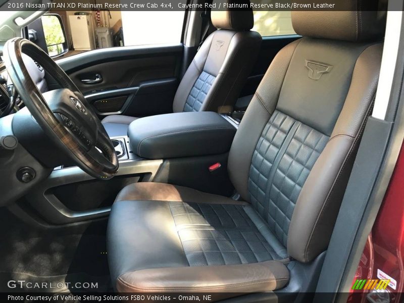 Cayenne Red / Platinum Reserve Black/Brown Leather 2016 Nissan TITAN XD Platinum Reserve Crew Cab 4x4