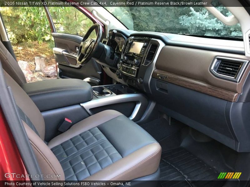 Cayenne Red / Platinum Reserve Black/Brown Leather 2016 Nissan TITAN XD Platinum Reserve Crew Cab 4x4