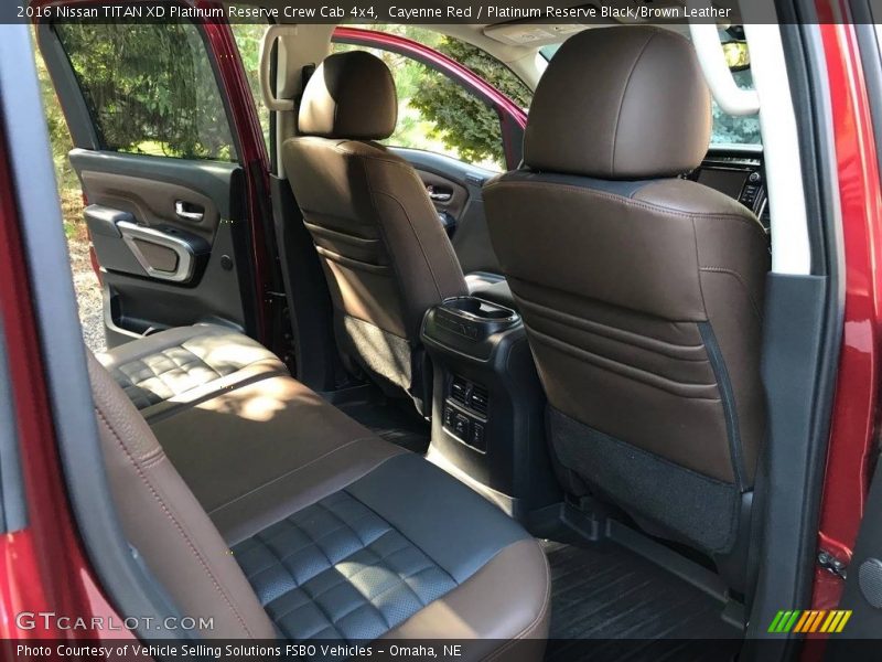 Cayenne Red / Platinum Reserve Black/Brown Leather 2016 Nissan TITAN XD Platinum Reserve Crew Cab 4x4