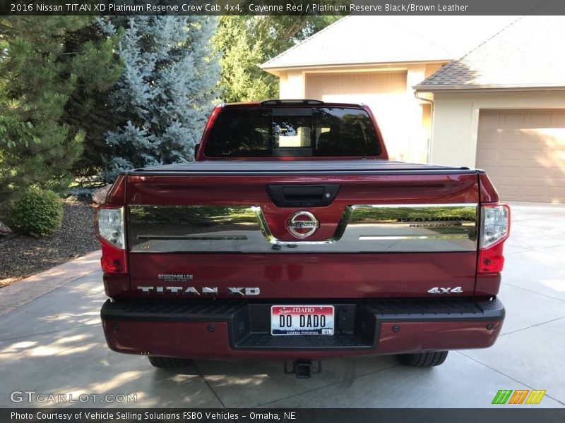 Cayenne Red / Platinum Reserve Black/Brown Leather 2016 Nissan TITAN XD Platinum Reserve Crew Cab 4x4