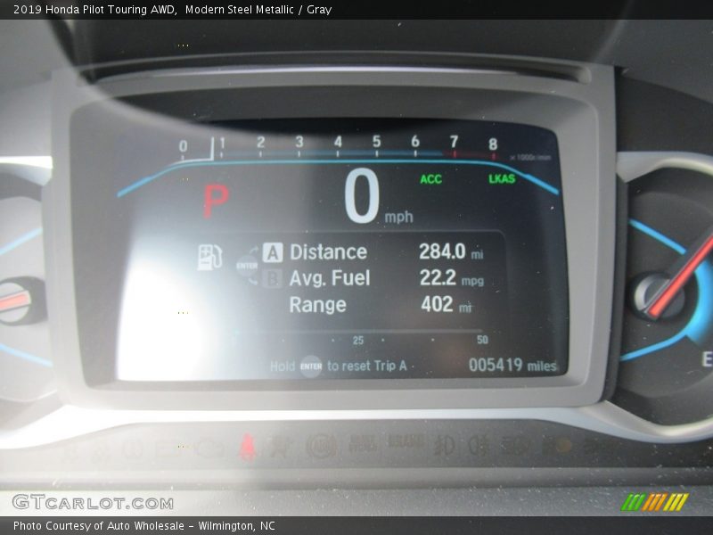 Modern Steel Metallic / Gray 2019 Honda Pilot Touring AWD