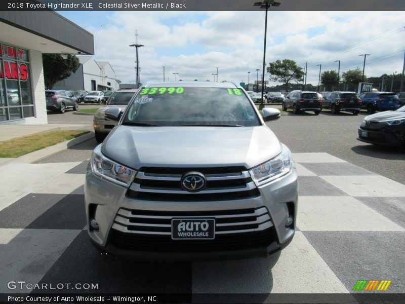 Celestial Silver Metallic / Black 2018 Toyota Highlander XLE