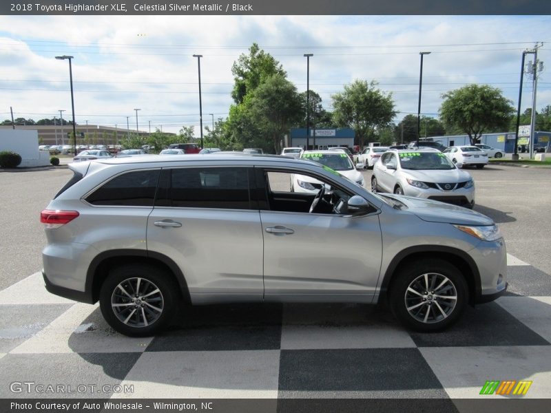 Celestial Silver Metallic / Black 2018 Toyota Highlander XLE