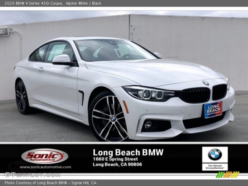 Alpine White / Black 2020 BMW 4 Series 430i Coupe