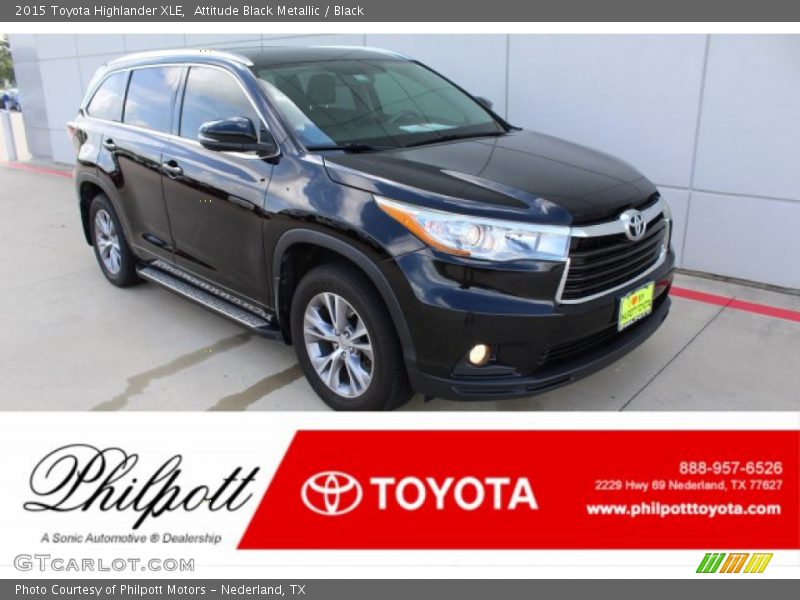 Attitude Black Metallic / Black 2015 Toyota Highlander XLE