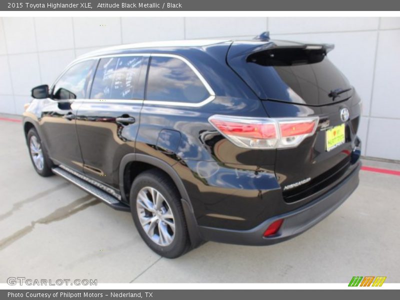Attitude Black Metallic / Black 2015 Toyota Highlander XLE