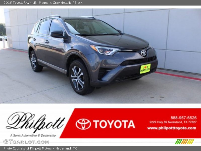 Magnetic Gray Metallic / Black 2016 Toyota RAV4 LE