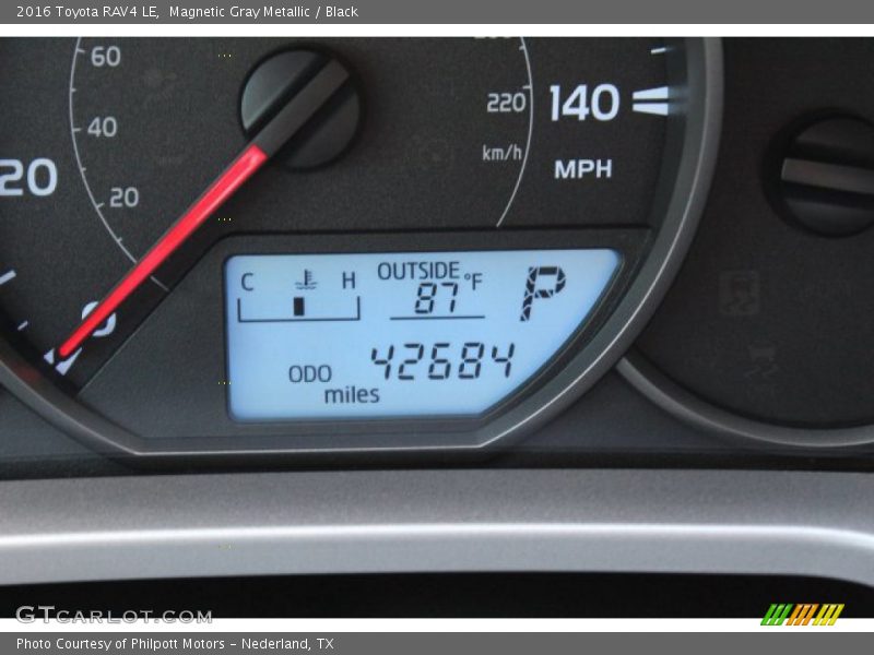 Magnetic Gray Metallic / Black 2016 Toyota RAV4 LE
