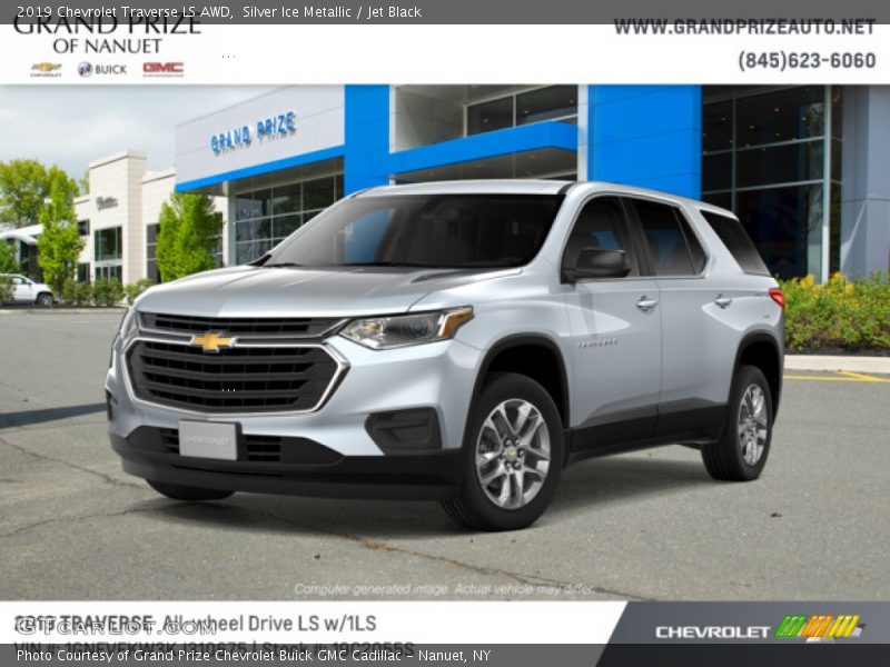 Silver Ice Metallic / Jet Black 2019 Chevrolet Traverse LS AWD