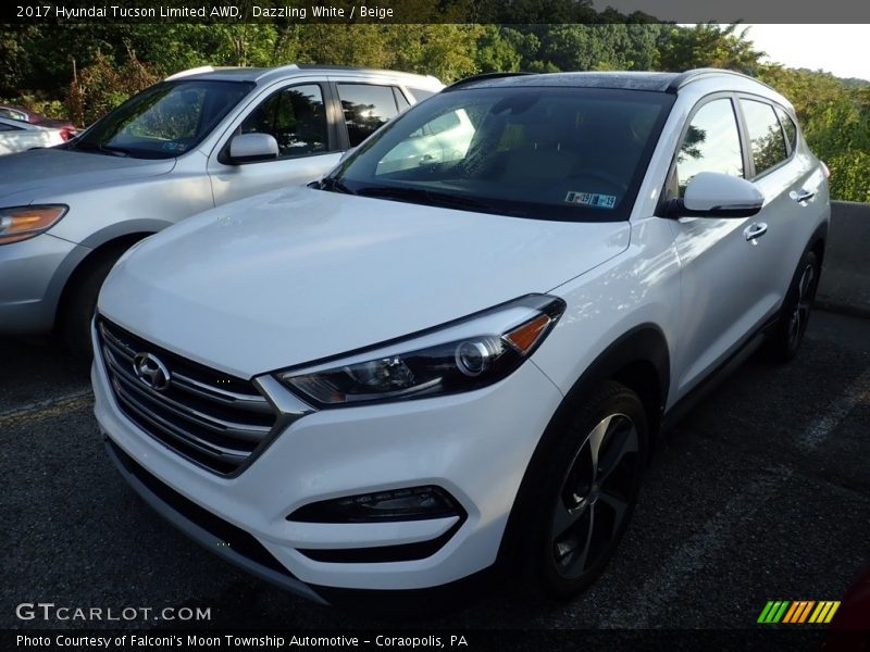 Dazzling White / Beige 2017 Hyundai Tucson Limited AWD