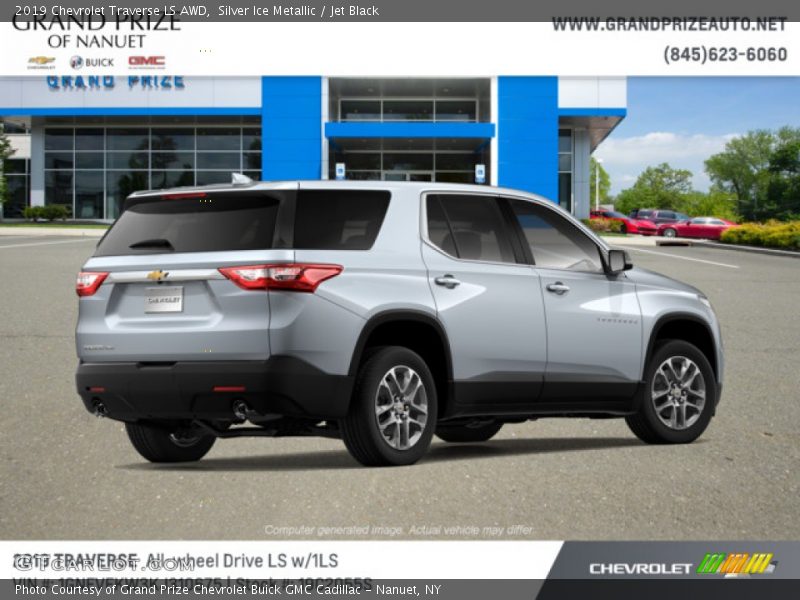 Silver Ice Metallic / Jet Black 2019 Chevrolet Traverse LS AWD