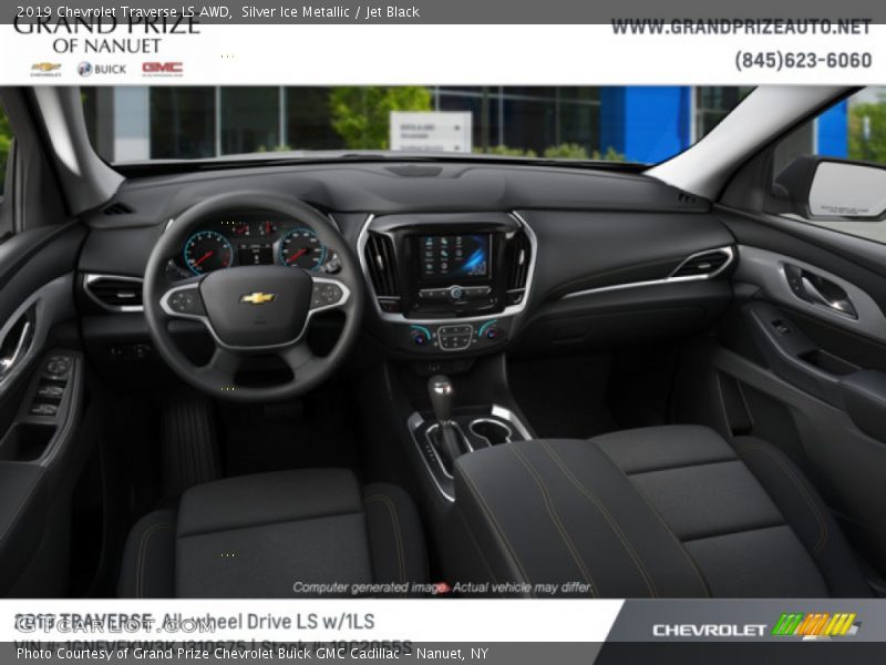 Silver Ice Metallic / Jet Black 2019 Chevrolet Traverse LS AWD