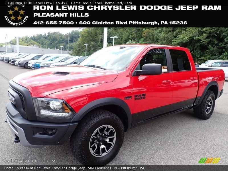 Flame Red / Rebel Theme Red/Black 2016 Ram 1500 Rebel Crew Cab 4x4