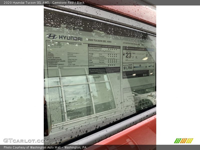Gemstone Red / Black 2020 Hyundai Tucson SEL AWD