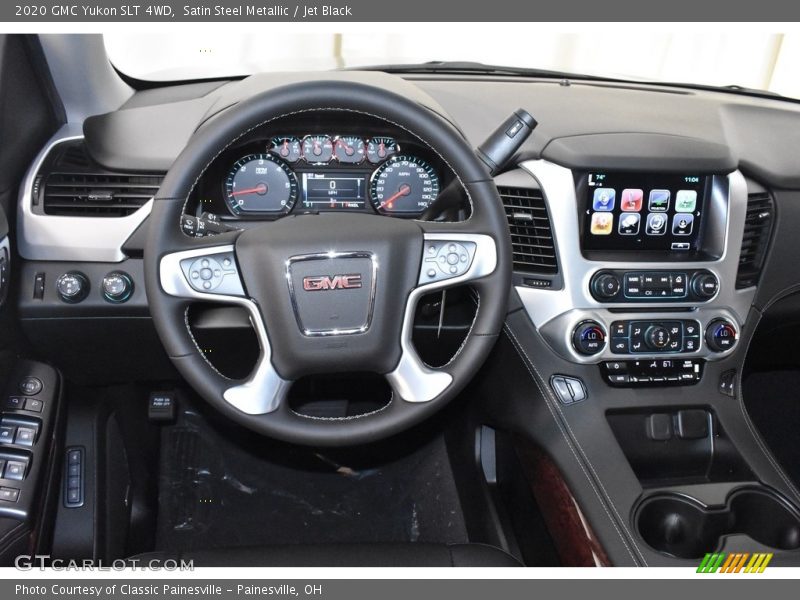 Satin Steel Metallic / Jet Black 2020 GMC Yukon SLT 4WD