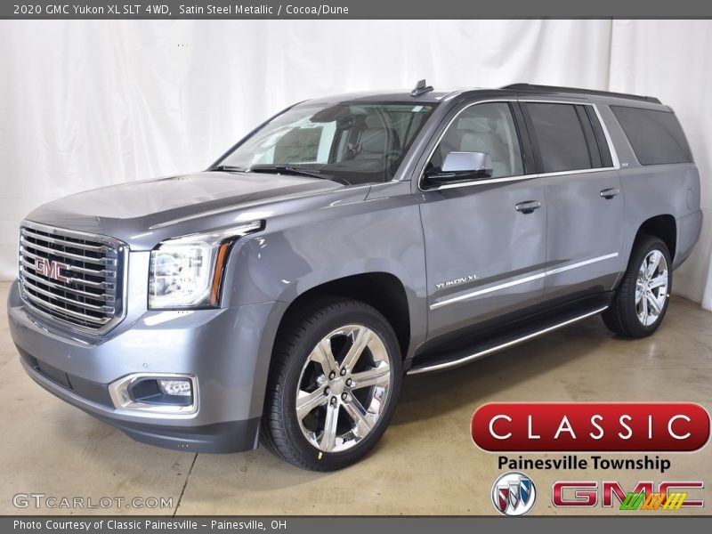 Satin Steel Metallic / Cocoa/Dune 2020 GMC Yukon XL SLT 4WD