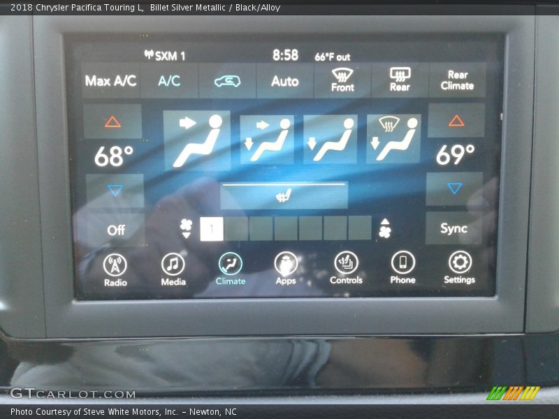 Billet Silver Metallic / Black/Alloy 2018 Chrysler Pacifica Touring L