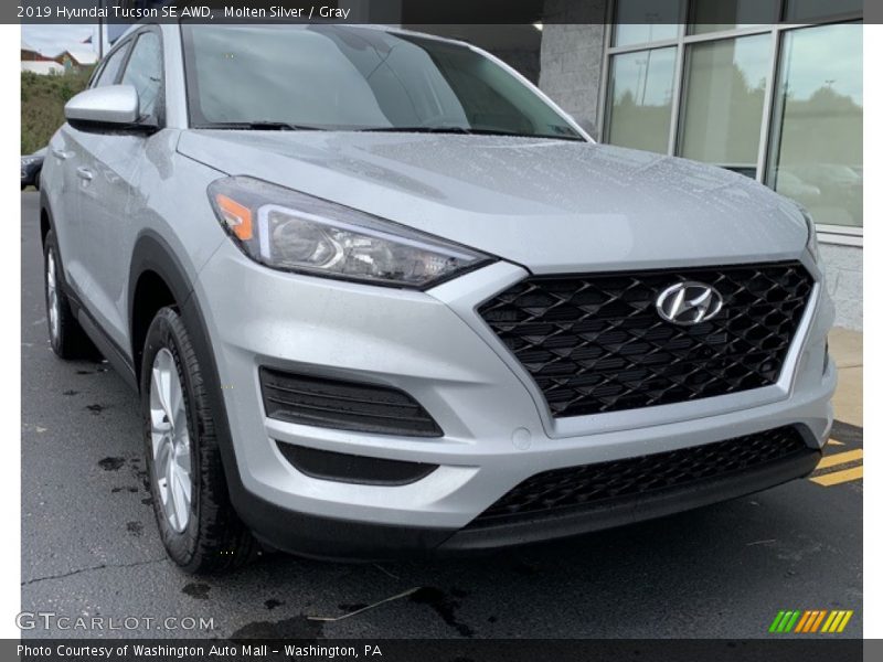 Molten Silver / Gray 2019 Hyundai Tucson SE AWD