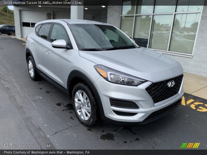 Molten Silver / Gray 2019 Hyundai Tucson SE AWD