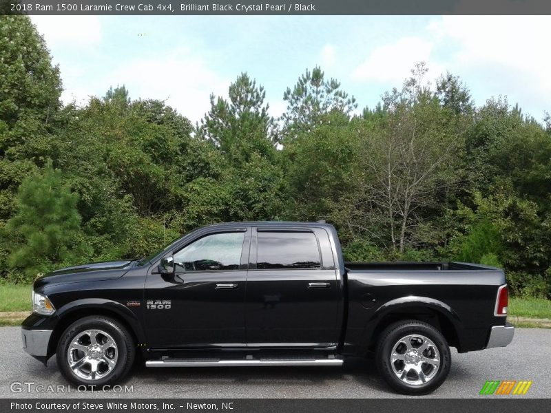 Brilliant Black Crystal Pearl / Black 2018 Ram 1500 Laramie Crew Cab 4x4