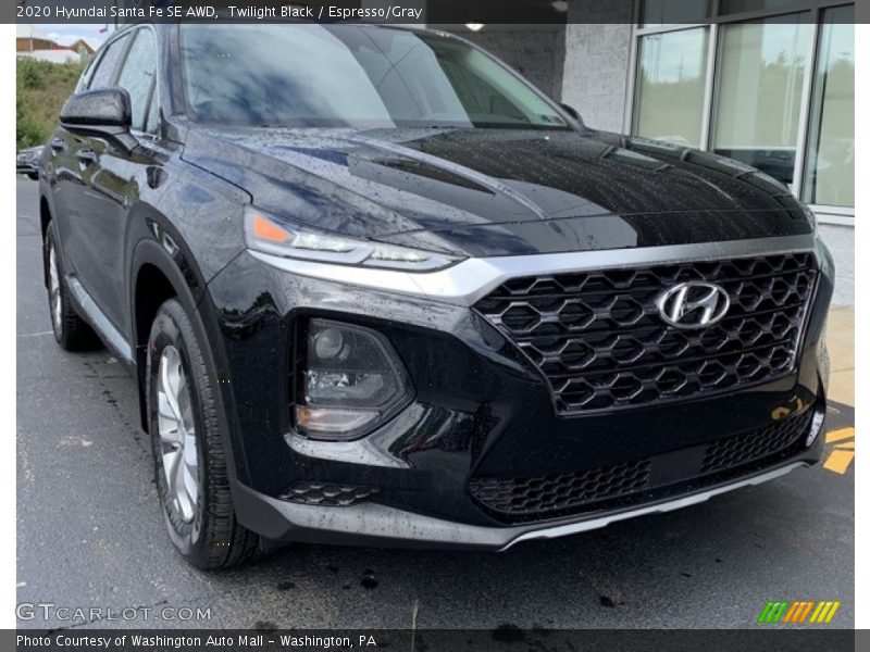 Twilight Black / Espresso/Gray 2020 Hyundai Santa Fe SE AWD