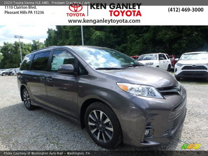 Predawn Gray Mica / Ash 2020 Toyota Sienna XLE AWD