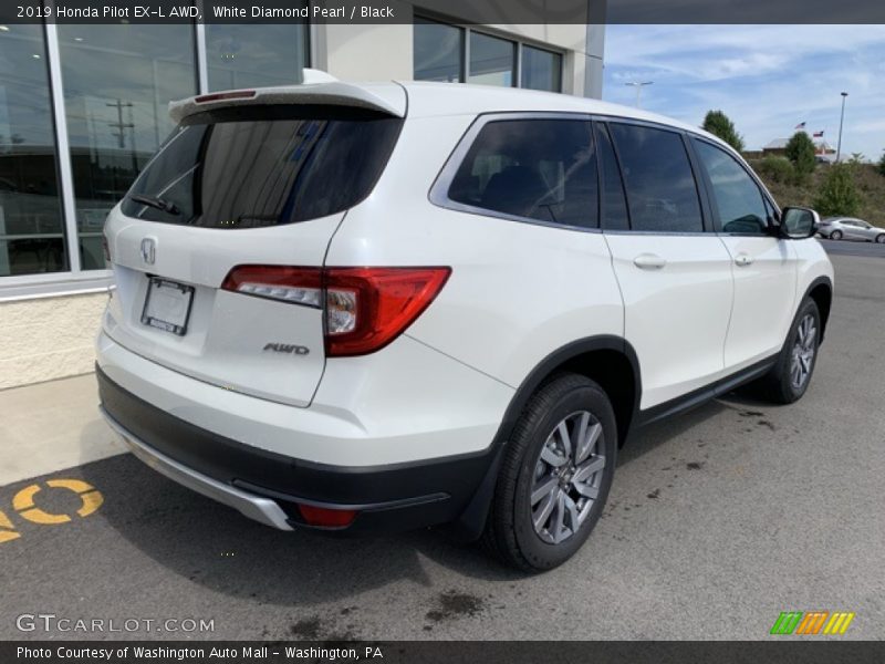 White Diamond Pearl / Black 2019 Honda Pilot EX-L AWD