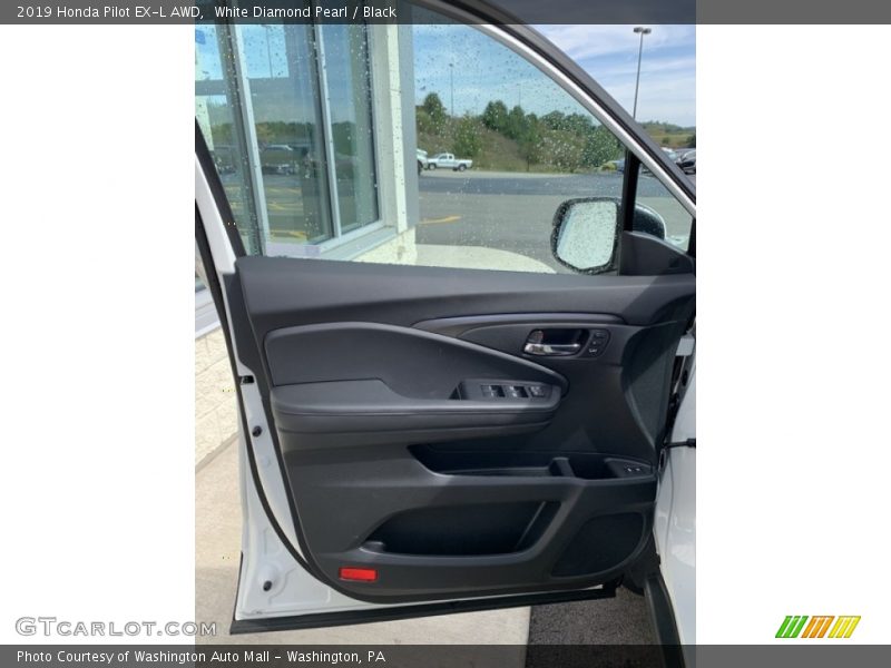 White Diamond Pearl / Black 2019 Honda Pilot EX-L AWD