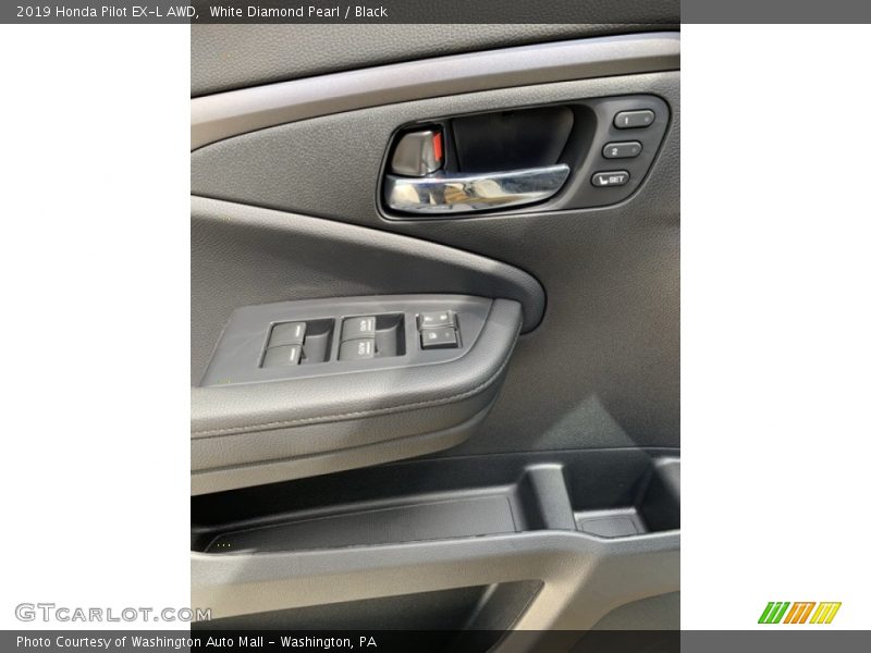 White Diamond Pearl / Black 2019 Honda Pilot EX-L AWD