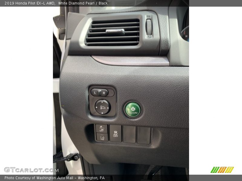 White Diamond Pearl / Black 2019 Honda Pilot EX-L AWD