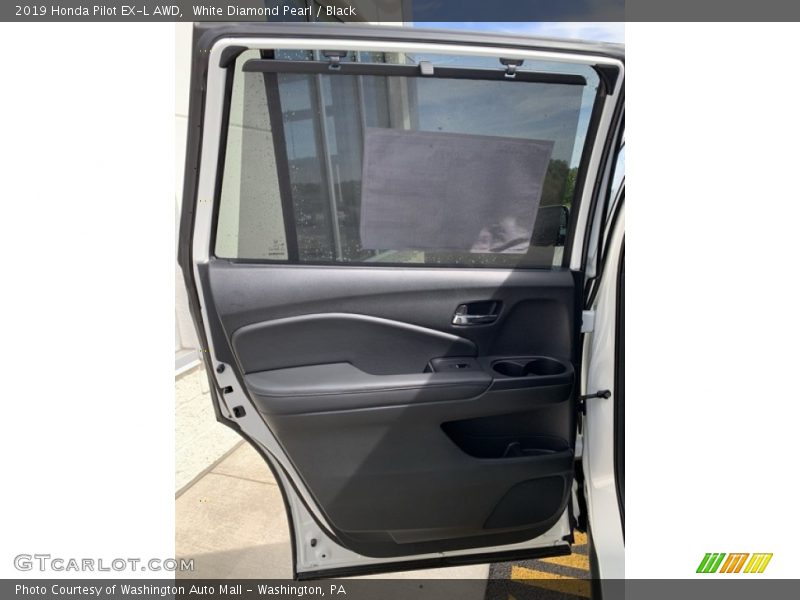 White Diamond Pearl / Black 2019 Honda Pilot EX-L AWD