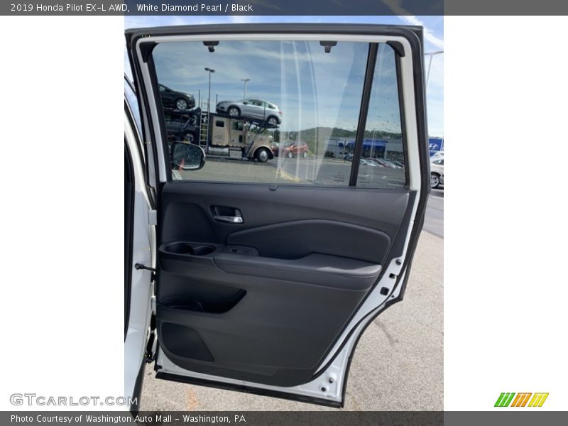 White Diamond Pearl / Black 2019 Honda Pilot EX-L AWD