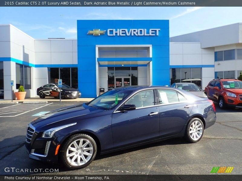 Dark Adriatic Blue Metallic / Light Cashmere/Medium Cashmere 2015 Cadillac CTS 2.0T Luxury AWD Sedan