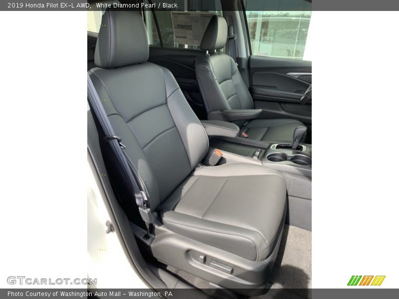 White Diamond Pearl / Black 2019 Honda Pilot EX-L AWD